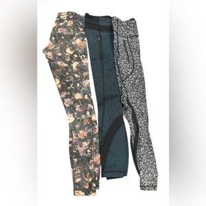 Lululemon Women's Lot of 3 Pants Leggings Athleisure Multicolor Sz 4
